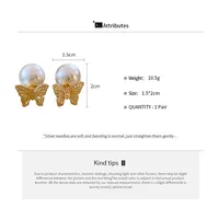 1 Pair Simple Style Classic Style Solid Color Inlay Zinc Alloy Pearl Ear Studs main image 2