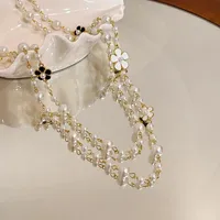 Copper Simple Style Classic Style Beaded Plating Flower Necklace main image 5