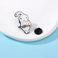Cute Simple Style Animal Cartoon Character Alloy Stamping Stoving Varnish Plating Unisex Brooches sku image 19