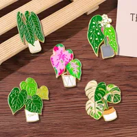 Cartoon Style Cute Sweet Leaf Plant Alloy Enamel Unisex Brooches main image 1