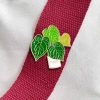 Cartoon Style Cute Sweet Leaf Plant Alloy Enamel Unisex Brooches main image 3