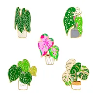 Cartoon Style Cute Sweet Leaf Plant Alloy Enamel Unisex Brooches main image 4