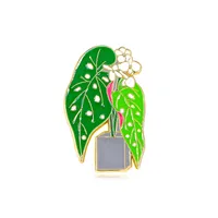 Cartoon Style Cute Sweet Leaf Plant Alloy Enamel Unisex Brooches sku image 2