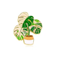 Cartoon Style Cute Sweet Leaf Plant Alloy Enamel Unisex Brooches sku image 5