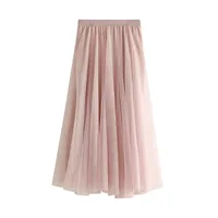 Summer Simple Style Solid Color Polyester Maxi Long Dress Skirts main image 5