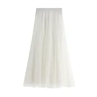 Summer Simple Style Solid Color Polyester Maxi Long Dress Skirts main image 2