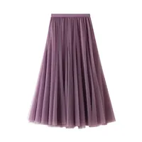 Summer Simple Style Solid Color Polyester Maxi Long Dress Skirts main image 1
