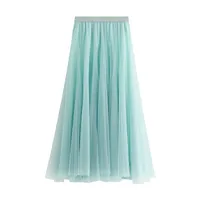 Summer Simple Style Solid Color Polyester Maxi Long Dress Skirts main image 3