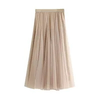 Summer Simple Style Solid Color Polyester Maxi Long Dress Skirts sku image 6