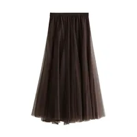 Summer Simple Style Solid Color Polyester Maxi Long Dress Skirts sku image 15