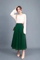 Summer Simple Style Solid Color Polyester Maxi Long Dress Skirts sku image 17