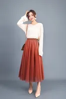 Summer Simple Style Solid Color Polyester Maxi Long Dress Skirts sku image 8