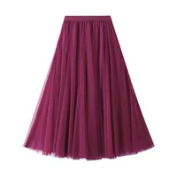Summer Simple Style Solid Color Polyester Maxi Long Dress Skirts sku image 5