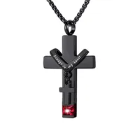 Hip-Hop Retro Geometric 304 Stainless Steel Inlay Rhinestones Men's Pendant Necklace sku image 1