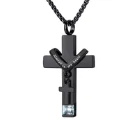 Hip-Hop Retro Geometric 304 Stainless Steel Inlay Rhinestones Men's Pendant Necklace sku image 3