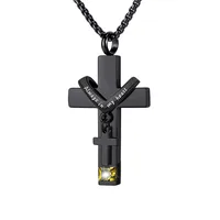 Hip-Hop Retro Geometric 304 Stainless Steel Inlay Rhinestones Men's Pendant Necklace sku image 11