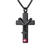 Hip-Hop Retro Geometric 304 Stainless Steel Inlay Rhinestones Men's Pendant Necklace sku image 7