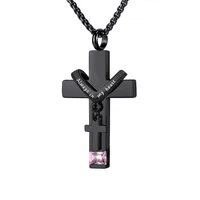 Hip-Hop Retro Geometric 304 Stainless Steel Inlay Rhinestones Men's Pendant Necklace sku image 6