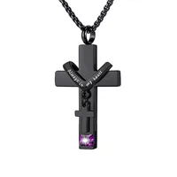 Hip-Hop Retro Geometric 304 Stainless Steel Inlay Rhinestones Men's Pendant Necklace sku image 2
