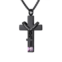 Hip-Hop Retro Geometric 304 Stainless Steel Inlay Rhinestones Men's Pendant Necklace sku image 10