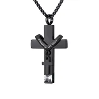 Hip-Hop Retro Geometric 304 Stainless Steel Inlay Rhinestones Men's Pendant Necklace sku image 4