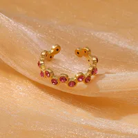Wholesale Jewelry Simple Style Round 304 Stainless Steel Plating Rings main image 2