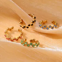 Wholesale Jewelry Simple Style Round 304 Stainless Steel Plating Rings main image 1