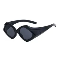Simple Style Solid Color Pc Special-Shaped Mirror Full Frame Glasses main image 2
