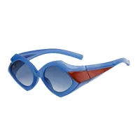 Simple Style Solid Color Pc Special-Shaped Mirror Full Frame Glasses sku image 3