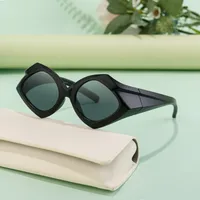 Simple Style Solid Color Pc Special-Shaped Mirror Full Frame Glasses main image 4