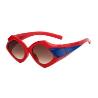 Simple Style Solid Color Pc Special-Shaped Mirror Full Frame Glasses sku image 4