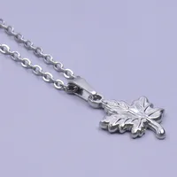 1 Piece 304 Stainless Steel 18K Gold Plated Leaf Pendant sku image 4