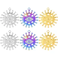 1 Piece 304 Stainless Steel Sun Eye Pendant main image 1