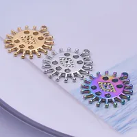 1 Piece 304 Stainless Steel Sun Eye Pendant main image 4