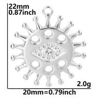 1 Piece 304 Stainless Steel Sun Eye Pendant sku image 1