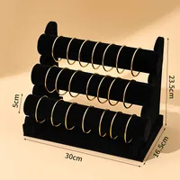 Elegant Solid Color Flannel Jewelry Rack main image 2