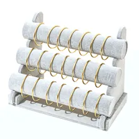 Elegant Solid Color Flannel Jewelry Rack main image 6