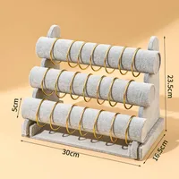 Elegant Solid Color Flannel Jewelry Rack main image 3