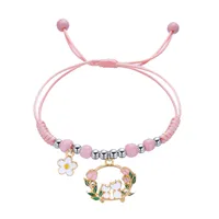 Simple Style Classic Style Color Block Alloy Polyester Wholesale Drawstring Bracelets main image 2