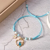 Simple Style Classic Style Color Block Alloy Polyester Wholesale Drawstring Bracelets sku image 8