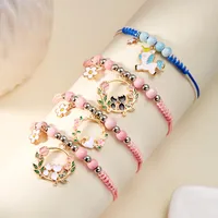 Simple Style Classic Style Color Block Alloy Polyester Wholesale Drawstring Bracelets main image 3