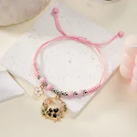 Simple Style Classic Style Color Block Alloy Polyester Wholesale Drawstring Bracelets sku image 5