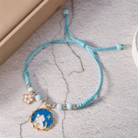 Simple Style Classic Style Color Block Alloy Polyester Wholesale Drawstring Bracelets sku image 1