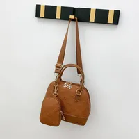 Women's Medium Pu Leather Solid Color Lingge Basic Classic Style Zipper Crossbody Bag sku image 7