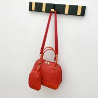 Women's Medium Pu Leather Solid Color Lingge Basic Classic Style Zipper Crossbody Bag sku image 2