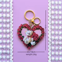 Cute Pastoral Animal Letter Arylic Asymmetrical Bag Pendant Keychain main image 5