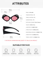Simple Style Solid Color Pc Special-Shaped Mirror Full Frame Glasses main image 6