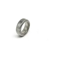 Wholesale Jewelry Simple Style Solid Color Titanium Steel 18K Gold Plated Plating Rings sku image 2