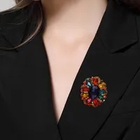 IG Style Simple Style Shiny Flower Alloy Inlay Rhinestones Zircon Women's Brooches main image 3