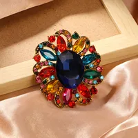 IG Style Simple Style Shiny Flower Alloy Inlay Rhinestones Zircon Women's Brooches sku image 1